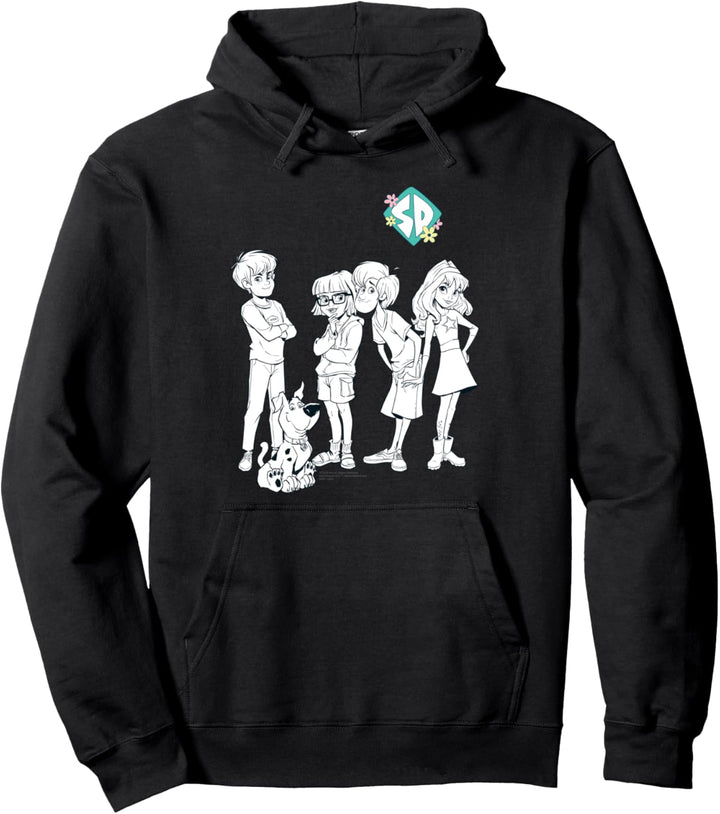 Scoob! Movie Kids Group Sketch Pullover Hoodie