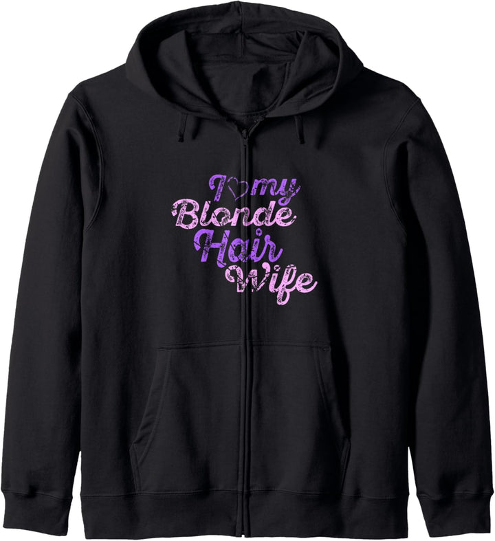 Ich Liebe Meine Frau mit Blonden Haaren Kapuzenjacke