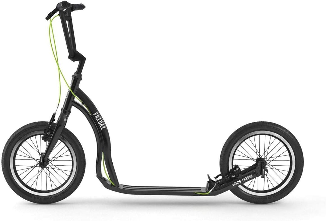 Yedoo Friday Tretroller - bis 150 kg, mit Luftreifen 16/16 - Kickscooter für Erwachsene mit verstell