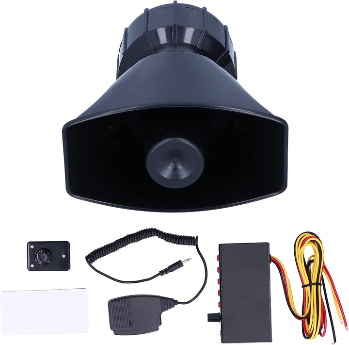 Warnhorn, 12V 100W 125DB Autohupe Megaphon 5-Sound Notfallwarnalarm Feuersirene für Auto Motorrad
