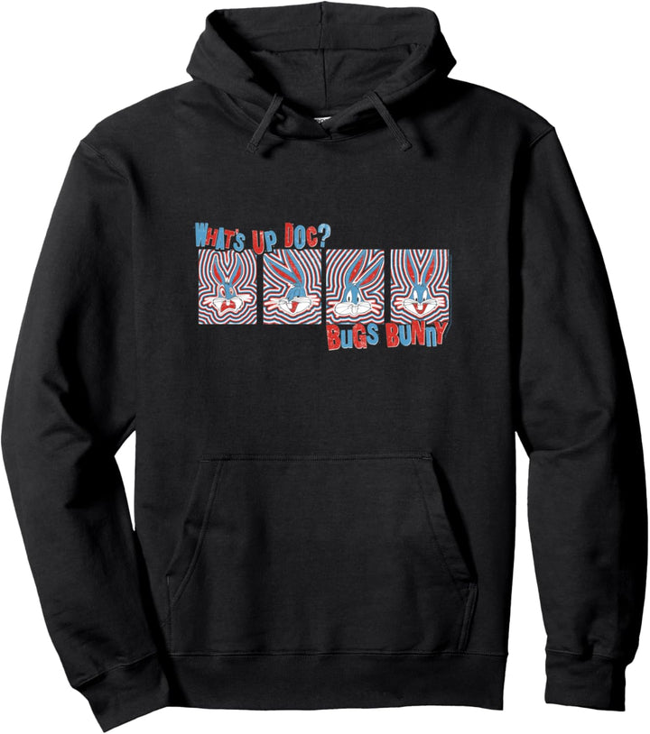 Looney Tunes Bugs Bunny Three Tone Faces Pullover Hoodie