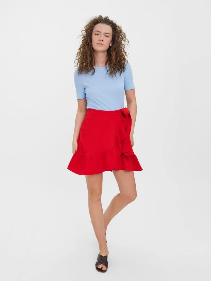 VERO MODA Damen Vmcita Bobble Wrap Skirt Noos Rock XS Goji Berry, XS Goji Berry