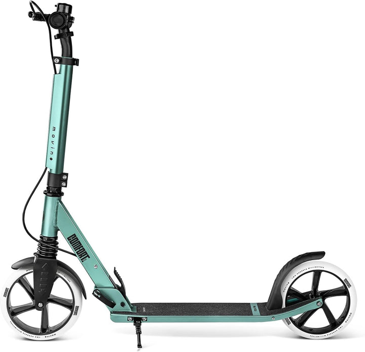 Movino Comfort+ City Scooter | Handbremse | Klappbar und Höhenverstellbar | Aluminium Roller mit Sto