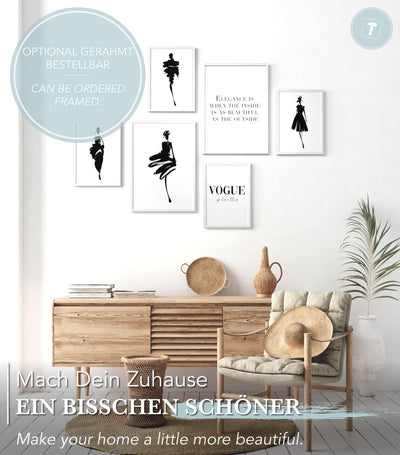 Papierschmiede® Mood Poster Set Coco Shapes, Bilder Wohnzimmer Deko Schlafzimmer, 2x 30x40 cm und 4x