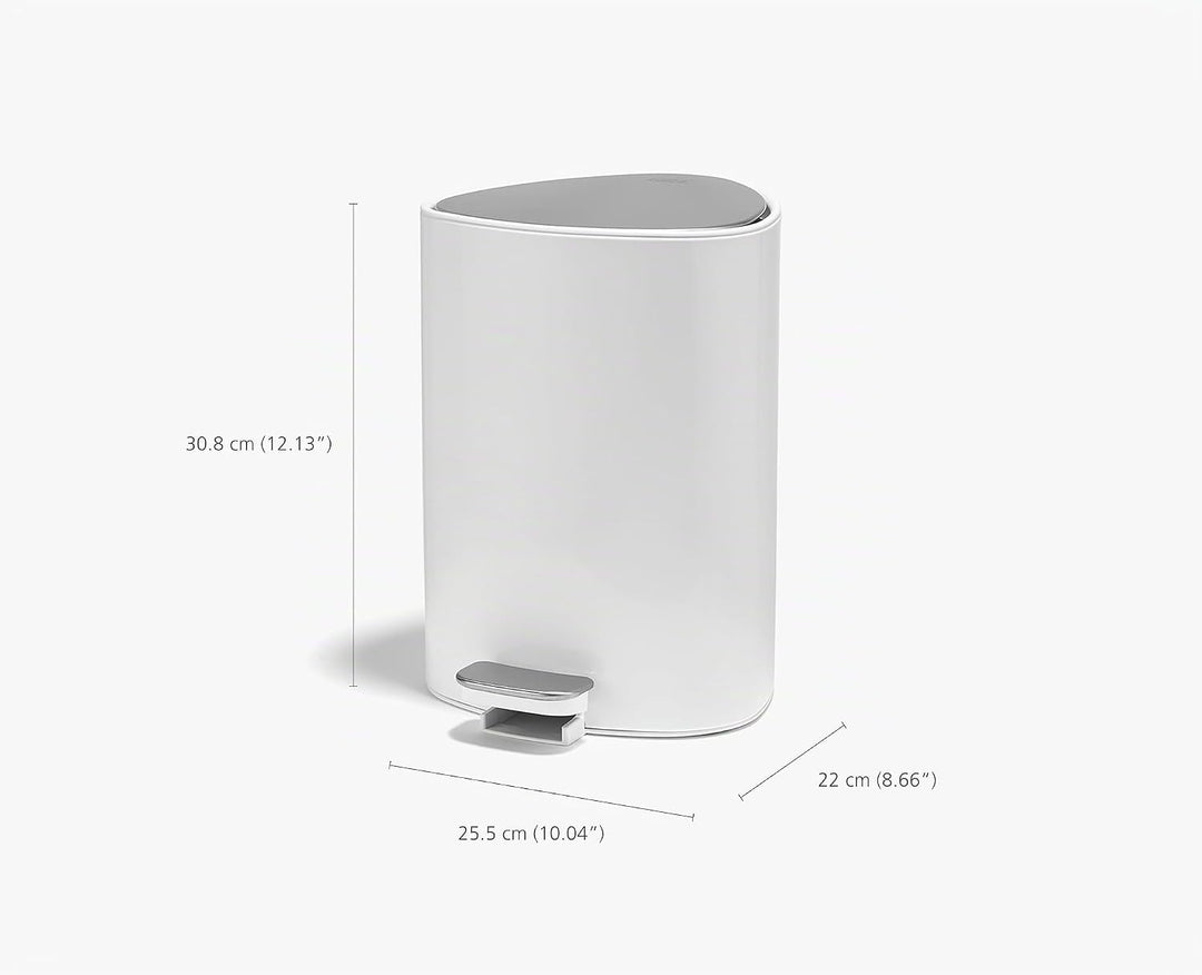 Joseph Joseph EasyStore 5L Treteimer, Edelstahl Mülleimer mit Mülltütenfach, Soft-Close, Bad & Schla
