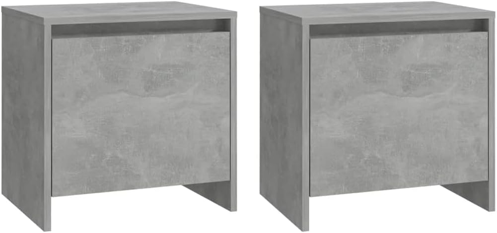FIRBNUS Bedside Table Nachtkonsole Beistelltisch mit Stauraum Night Stand Nachttische 2er Set Betong