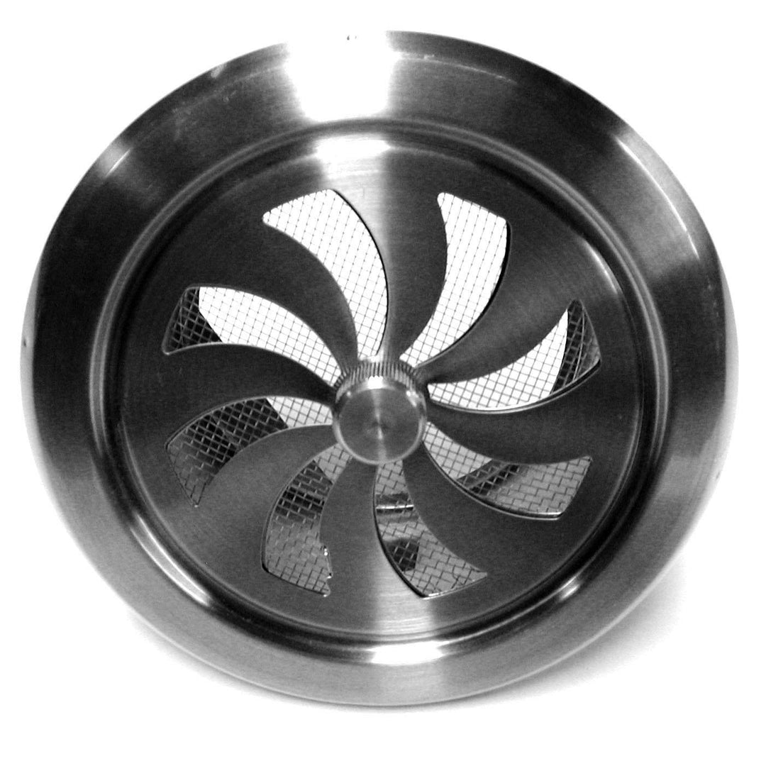 Edelstahl Lüftungsgitter Lamellengitter Wetterschutzgitter Ablufthaube Lufthaube (SHL, Ø 100 mm) SHL