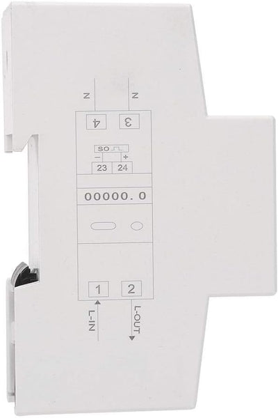 Stromzähler DIN-Schiene, 220 V Einphasen-Stromzähler 2-Draht 2 P Elektronischer KWh-Zähler Hutschien