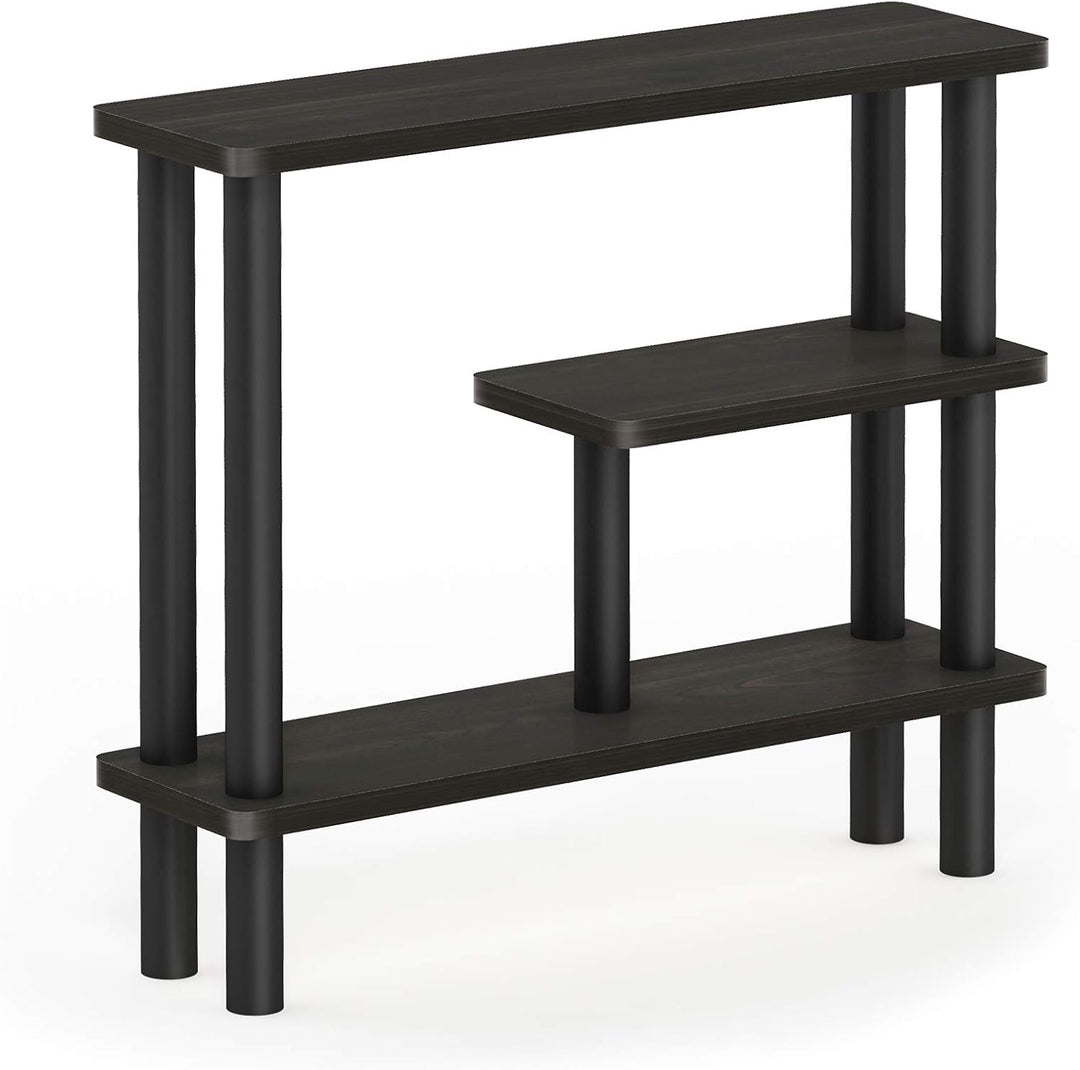 Furinno platzsparendes Lagerregal, holz, Espresso/Schwarz, 14.5 x 53 x 46.61 cm, Espresso/Schwarz