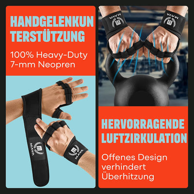 Mava Sports Belüftete Handschuhe für Männer und Frauen | mit integrierten Handgelenksmanschetten und