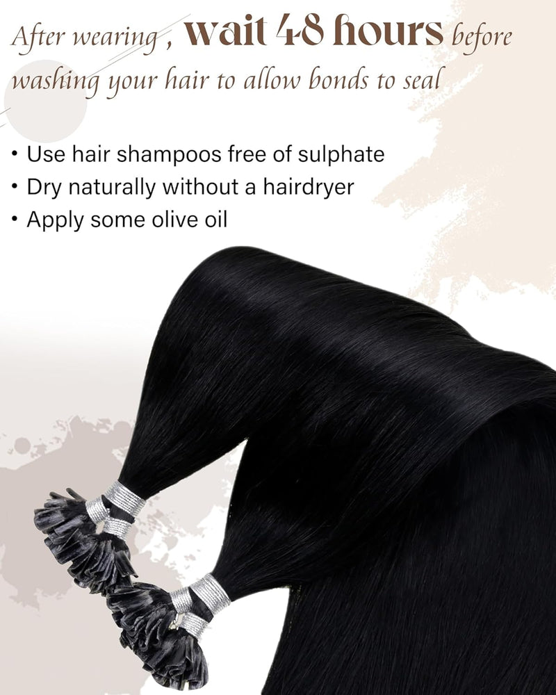 Hetto Bondings Extensions Echthaar Schwarz Keratin Extensions Bonding Echthaar Remy Extensions Echth
