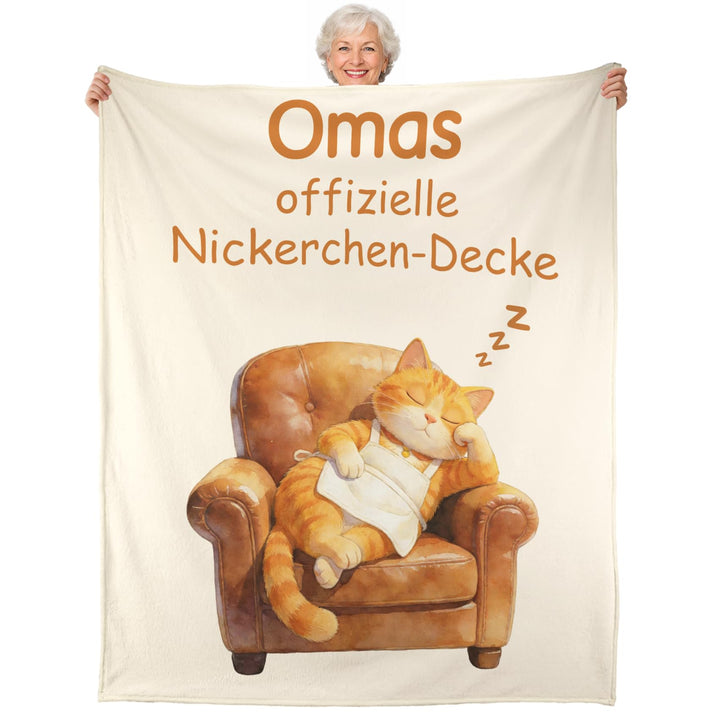 Mama Geschenk Kuscheldecke 150×130CM Flanelldecke Schlafdecke für Mama Katzenmam Oma Muttertagsgesch
