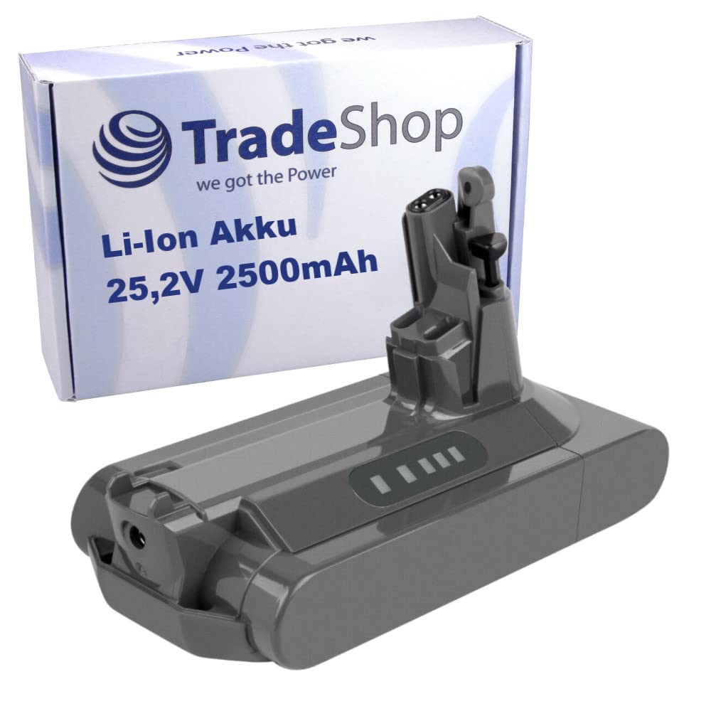 Trade-Shop Li-Ion Akku 25,2V 2500mAh kompatibel mit Dyson Cyclone V10 Total Clean, V10 Fluffy, SV12