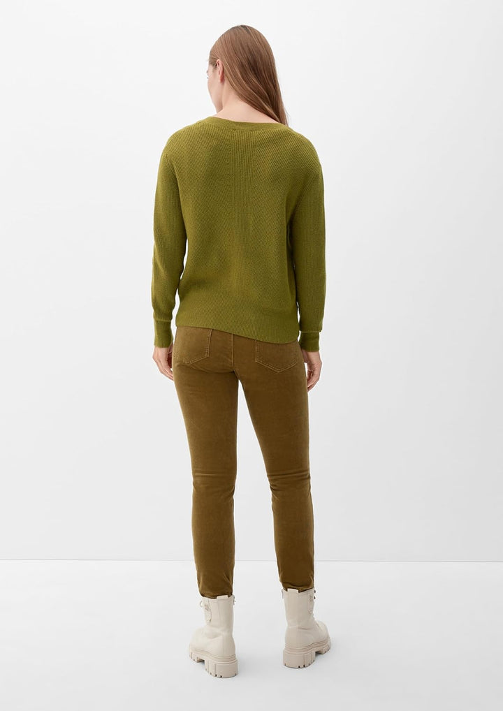 s.Oliver Pullover mit V-Ausschnitt 40 Grün, 40 Grün