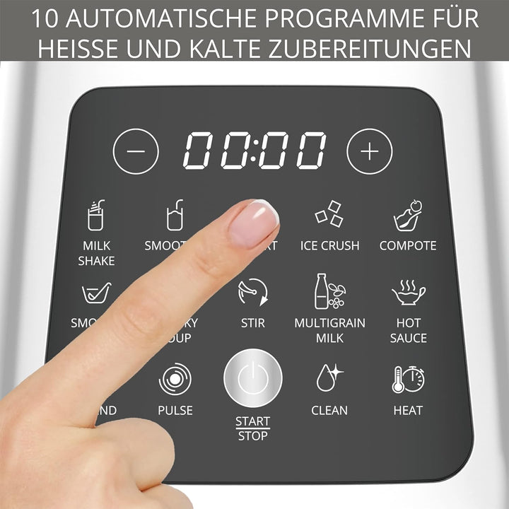 Krups KB835D Perfectmix Cook Hochgeschwindigkeits-Kochmixer | Standmixer | 10 autom. Programme | Kal