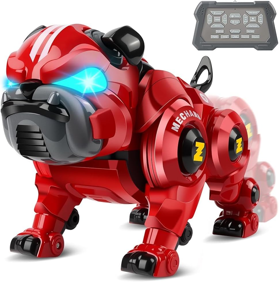 Roboter Hund Ferngesteuerter Spielzeug, Interaktiver Anfassen Roboterhund mit 18 Funktionen, Program