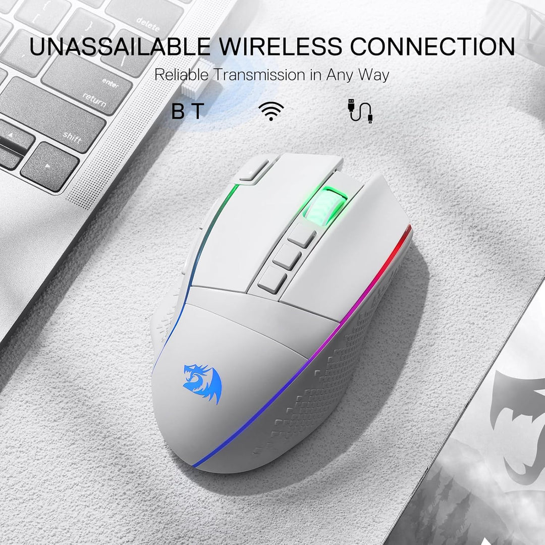 Redragon M991 Kabellose Gaming-Maus, 19.000 DPI kabelgebundene/kabellose Gamer-Maus mit Schnellfeuer