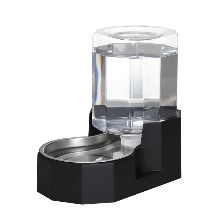 Sfozstra 5L Trinkbrunnen f. Hunde - Edelstahl, standsicher | Schwerkraftbetrieben, 5L, rutschfester