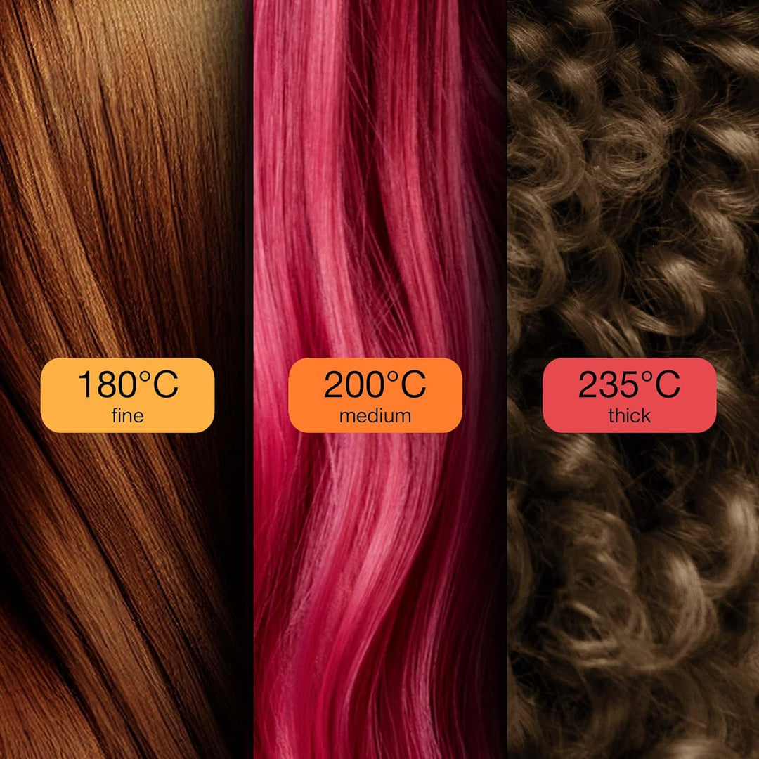 REVAMP Glätteisen zum Locken & Glätten 80-235°C - Professioneller Haarglätter mit Keramikbeschichtun