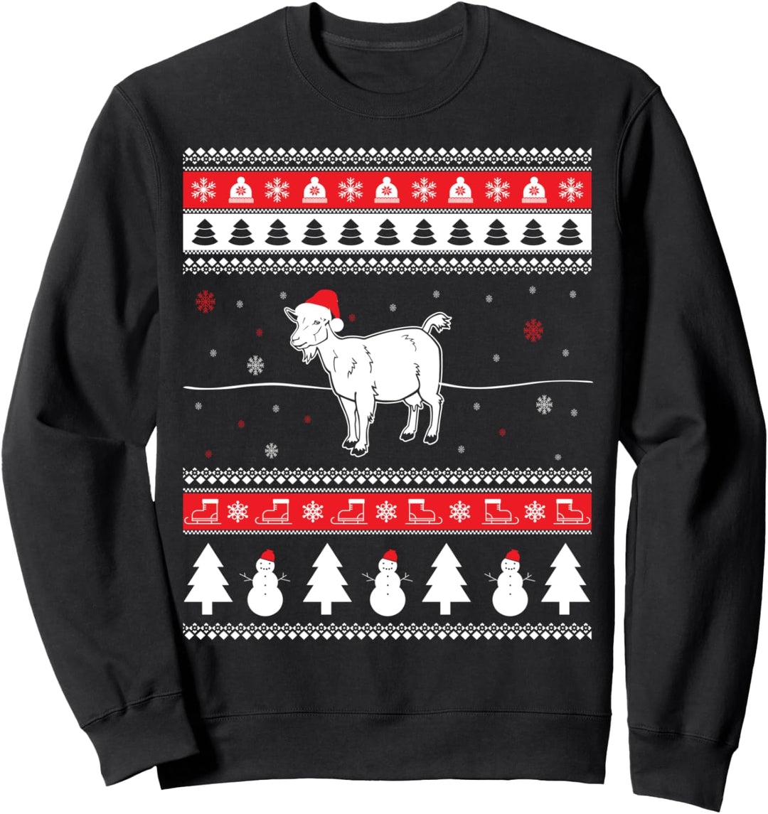 Ziege Lustiger Haustier Hässliche Weihnachten Geschenk Sweatshirt