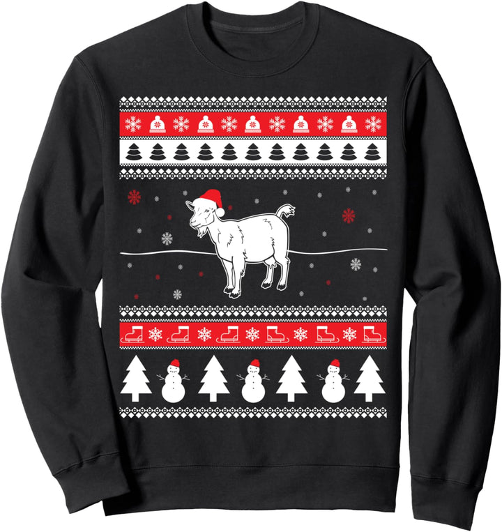 Ziege Lustiger Haustier Hässliche Weihnachten Geschenk Sweatshirt