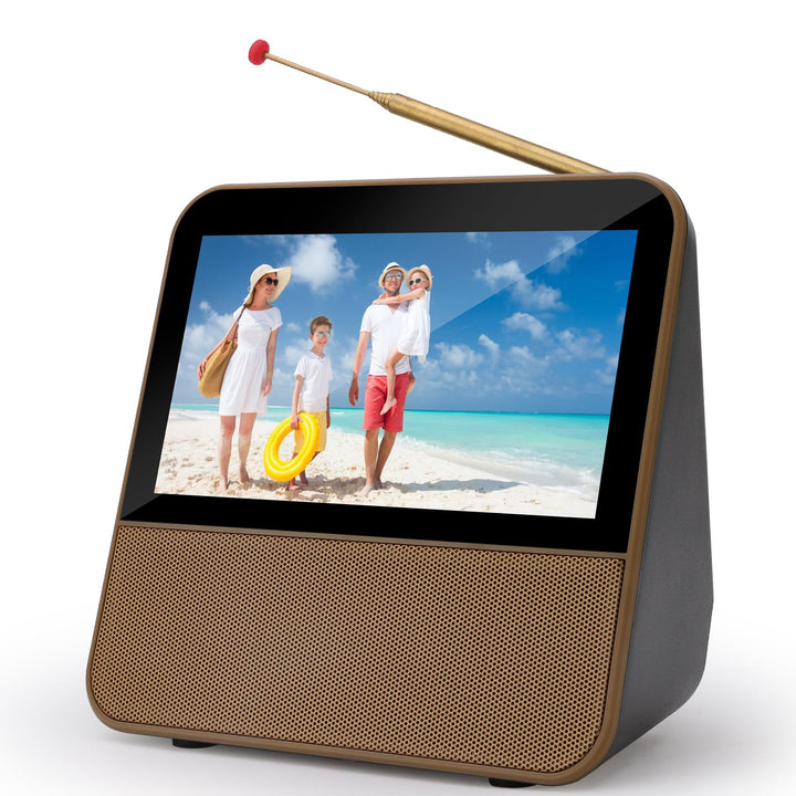 HassoKon Digitaler Tragbarer Fernseher DVB-T2, 1080P HD Mini TV DAB+,DSP Digitalfernsehen USB Mediap