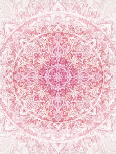 Bilderwelten Leinwandbild - Mandala Aquarell Sonne Ornament rosa - 40 x 30cm - Canvas 40L x 30B cm,