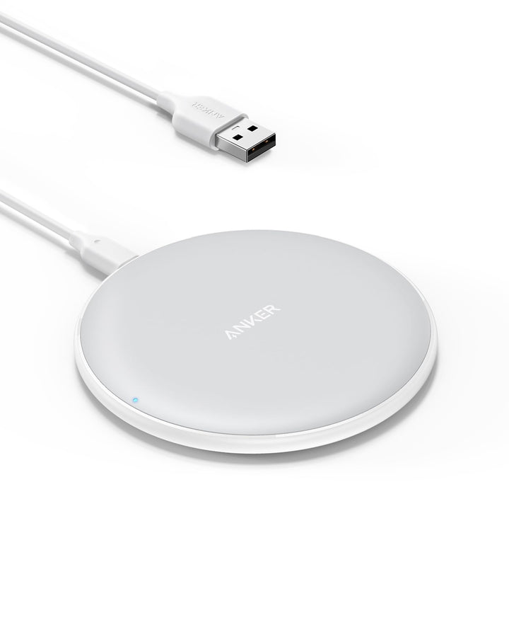 Anker 313 Kabelloses Ladepad Pad, Qi-Zertifiziert 10W Max für iPhone 15/15 Pro/15 Pro Max/14/13/12/1