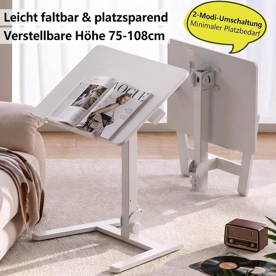 MUSSO AnyDesk D7 Mobiler Laptoptisch höhenverstellbar (75-108cm), Klappbarer Stehpult mit 0-90° neig