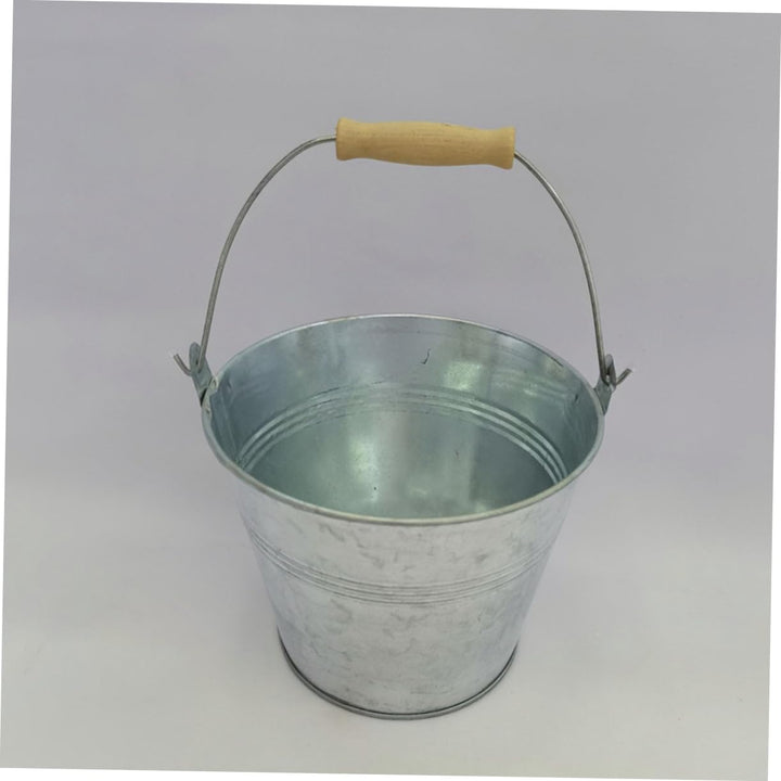ibasenice Eiseneimer Set Mit Holzgriff 3 Stück 4.5L Kohleeimer Für Kaminofen Grill Und Feuerstelle V