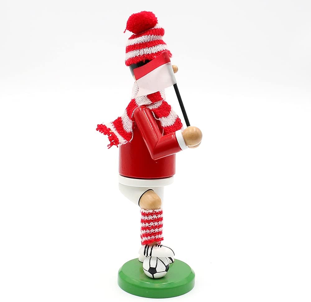 Hochwertiger Räuchermann Modell " FUSSBALLER rot - weiss " Grösse ca. 20cm Rot / Weiss, Rot / Weiss