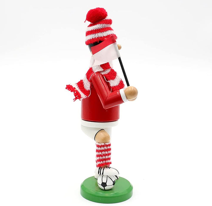 Hochwertiger Räuchermann Modell " FUSSBALLER rot - weiss " Grösse ca. 20cm Rot / Weiss, Rot / Weiss