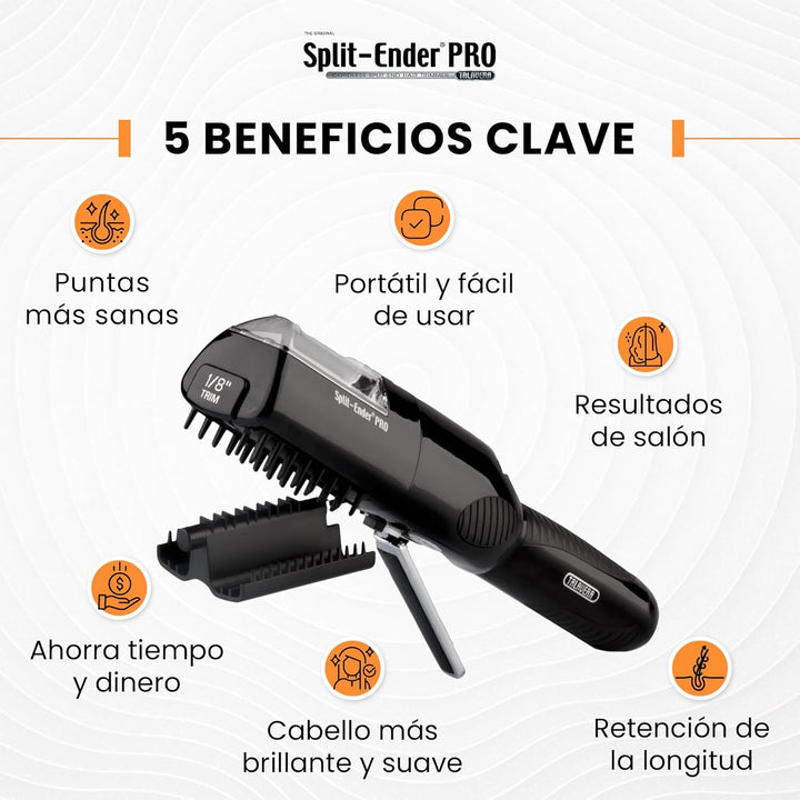 Split Ender PRO – Professionelles Salon-Gerät, titanbeschichtete Klingen, kabelloser Spliss-Trimmer