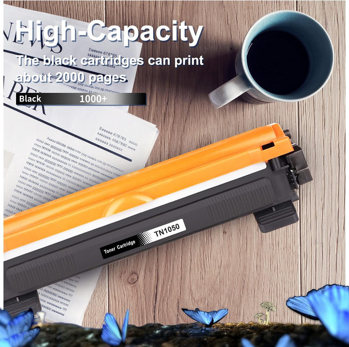 LOSMANN 4X Toner-Kartusche & 1x Trommel Kompatibel zu Brother TN1050 DR1050 für Brother MFC-1810 E M
