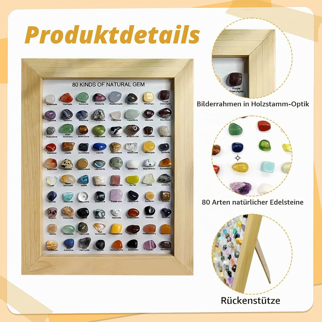 Edelsteine Set, 80/100 Mineralien Edelsteinen, Natürliche Kristalle Edelstein Sammeln, Edelsteinsamm