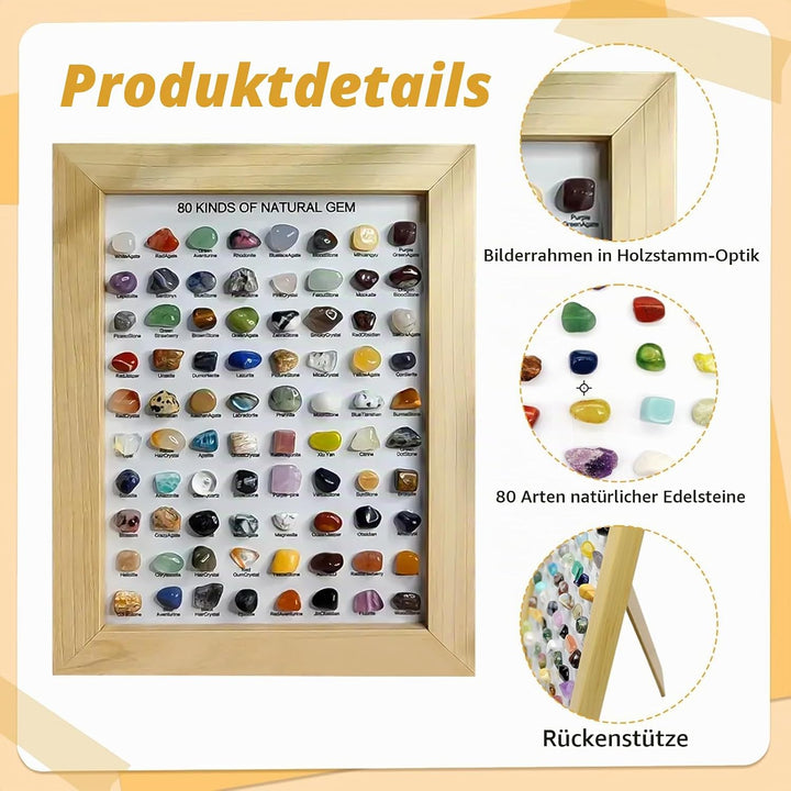 Edelsteine Set, 80/100 Mineralien Edelsteinen, Natürliche Kristalle Edelstein Sammeln, Edelsteinsamm