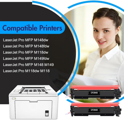 94X CF294X für HP Laserjet Pro M118dw Toner MFP M148fdw M148dw M149fdw M148 M118 M149 94A CF294A Dru