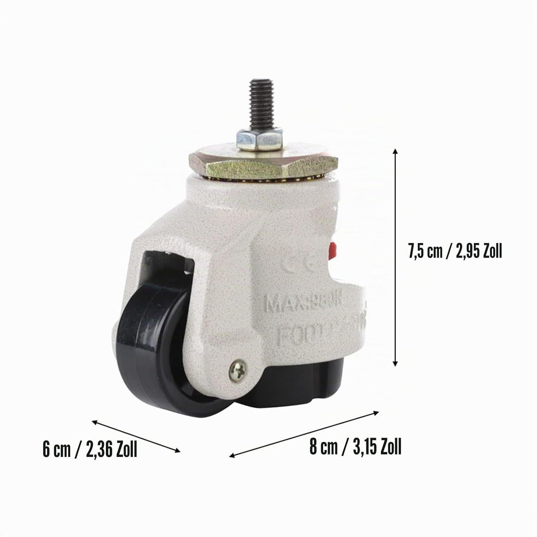 FTVOGUE 4 Stück GD-40S Lenkrollen aus Nylon, für Möbel, Tisch, Rollen, Werkbank, Garage