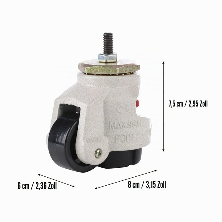 FTVOGUE 4 Stück GD-40S Lenkrollen aus Nylon, für Möbel, Tisch, Rollen, Werkbank, Garage