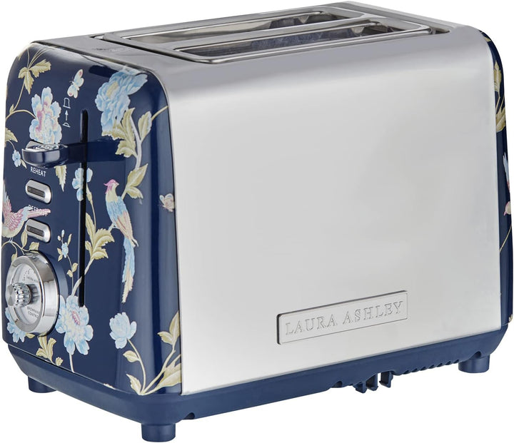 VQ Laura Ashley 2-Scheiben Toaster mit einstellbaren Heiz-, Auftau- und Aufwärmmodi - Toaster aus Ed