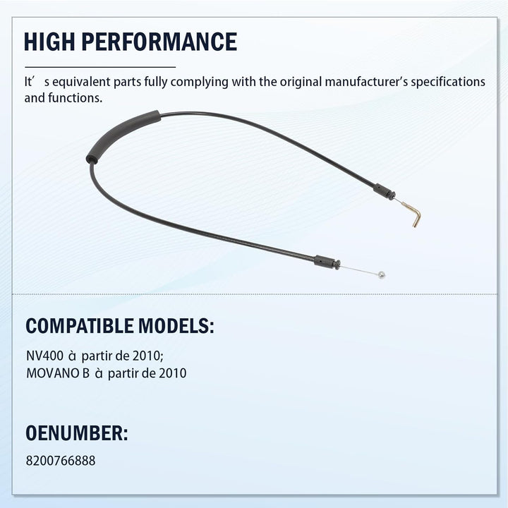 906123257R 2Pcs Kabelgriff Verriegelung kompatibel NV400 MOVANO B MASTER 3 8200766888