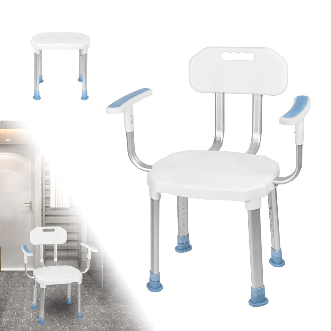 LZQ Duschhocker Duschstuhl Badezimmerhocker Höhenverstellbar, Badezimmerhocker Badewannenhocker Dusc