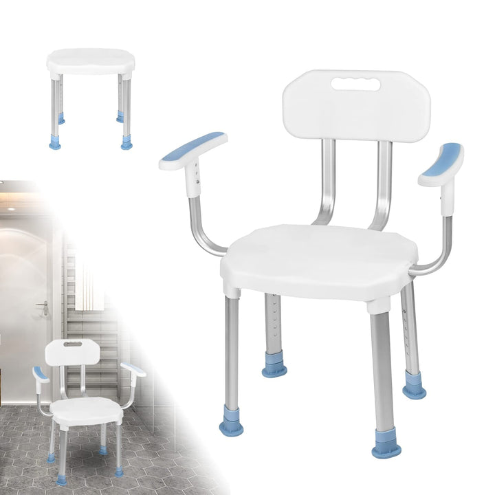 LZQ Duschhocker Duschstuhl Badezimmerhocker Höhenverstellbar, Badezimmerhocker Badewannenhocker Dusc