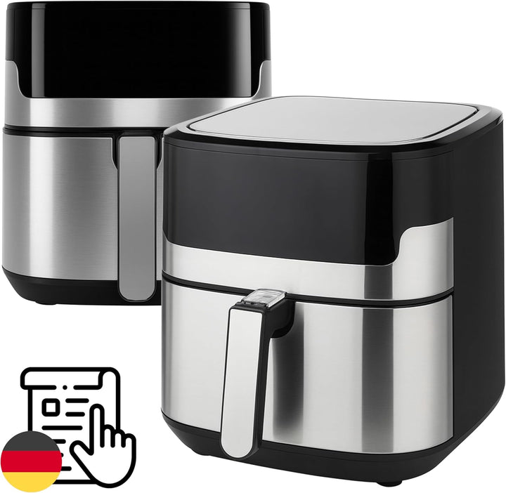 Retoo Heissluftfritteuse 6,5L - Airfryer mit Antihaftbeschichtung, 10-in-1-Funktionen, Touchscreen,