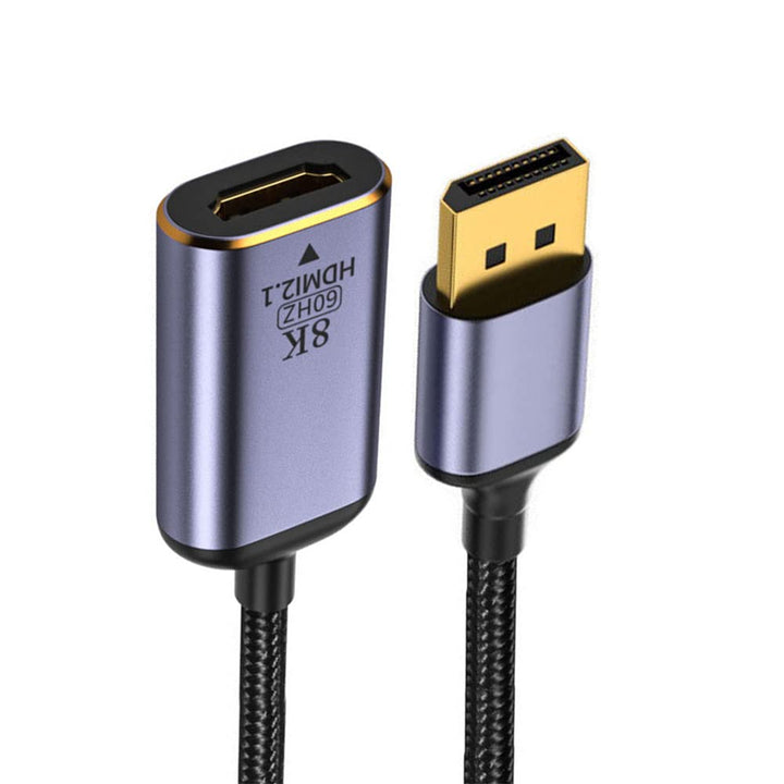 NFHK DisplayPort 1.4 Quelle zu HDMI 2.0 Display 8K 60hz UHD 4K DP zu HDMI Stecker Monitor Adapterkab
