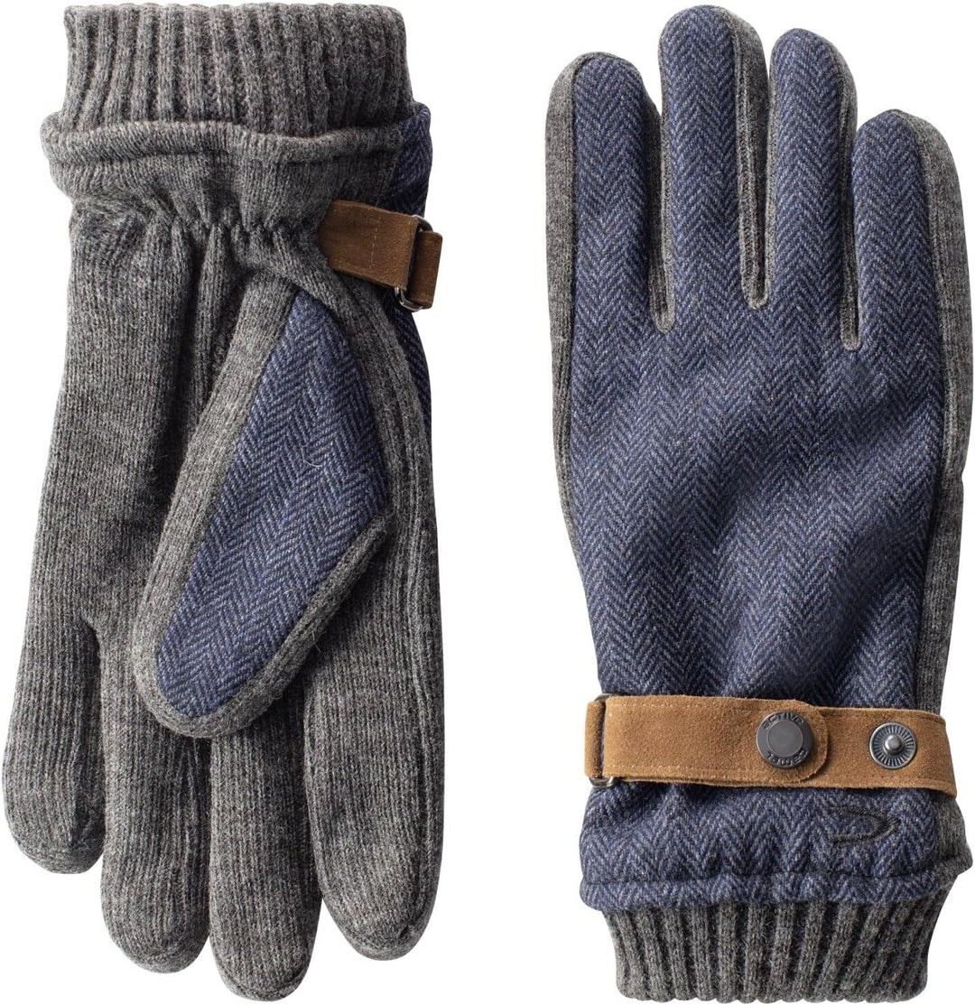 camel active Herren Material-Mix Handschuh Fäustlinge, Dunkelblau, XXL