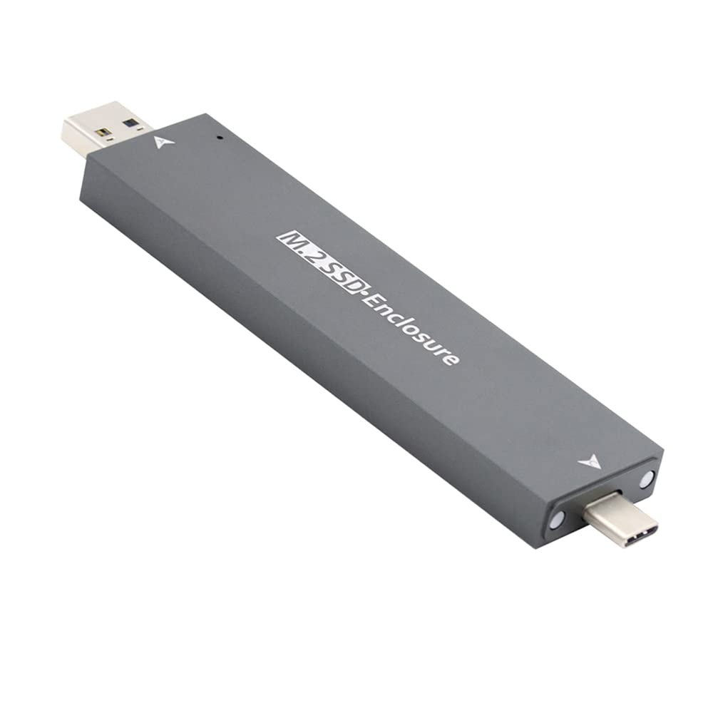 NFHK Combo Typ-C & USB3.0 zu NVME M-Key M.2 NGFF SATA SSD PCBA Gehäuse 2280/2242/2230mm Adapter RTL9