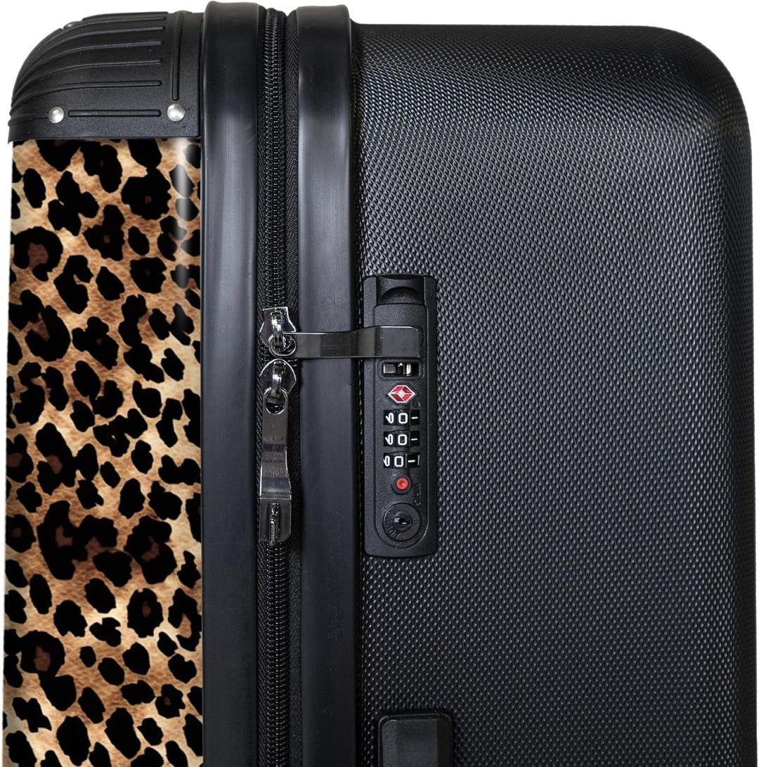 NoBoringSuitcases.com® Koffer XL Gross 77x51.5x28 cm Hartschale Reisekoffer 4 Rollen Leicht Koffer T