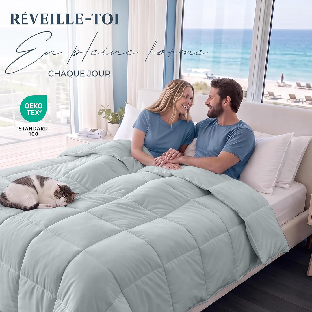 Utopia Bedding Bettdecke 220 x 240 cm, leichte Bettdecke mit Polyesterfüllung für 4 Jahreszeiten, Mi
