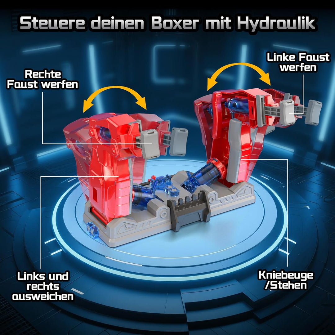 Experimente für Kinder ab 8 9 10 11 12 13 14, Bauen Sie Zwei Hydraulische Boxroboter Baukasten, Expe